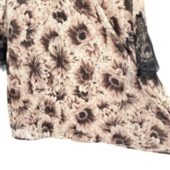 Anthropologie ASTR The Label Floral Print Lace Babydoll Mini Shift Dress - Picture 11 of 11